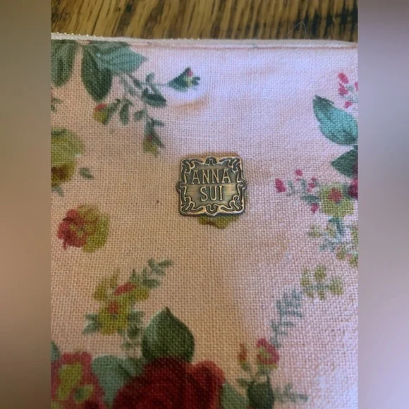 Anna sui pouch bag purse pink floral bag - Picture 3 of 8